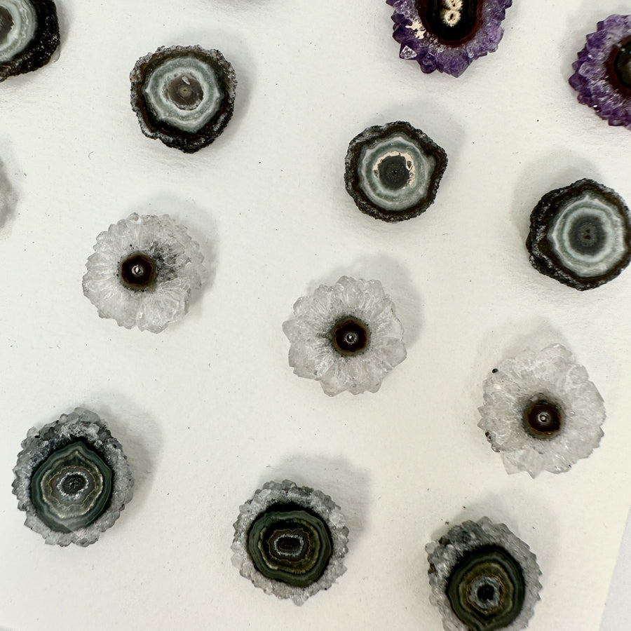Unique Small Stalactite Slices Set - Natural Crystal for Handmade Jewelry - STS0035