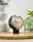 Amethyst & Agate Sphere Geode with Crystal Formation - SPH0215