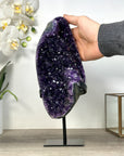 Large Uruguayan Amethyst Crystal on Metal Stand - MWS2595