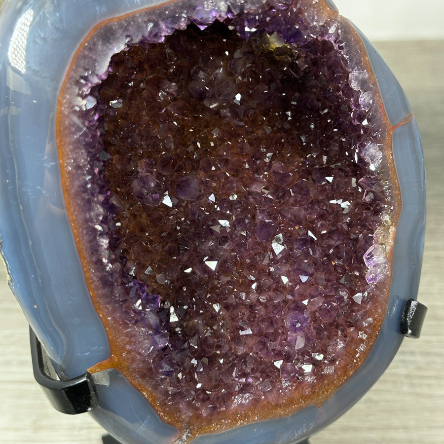 Beautiful Amethyst &amp; Blue Agate Geode - MWS2214