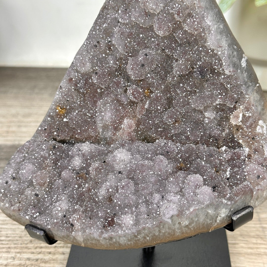 Natural Sugar Quartz Specimen on Metal Stand - MWS3371