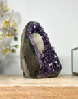 Amethyst Crystal with Unique White Calcite Formation - CBP1159