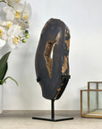 Large Agate & Quartz Druzy Portal - Geode Slice with Stand - MWS2245