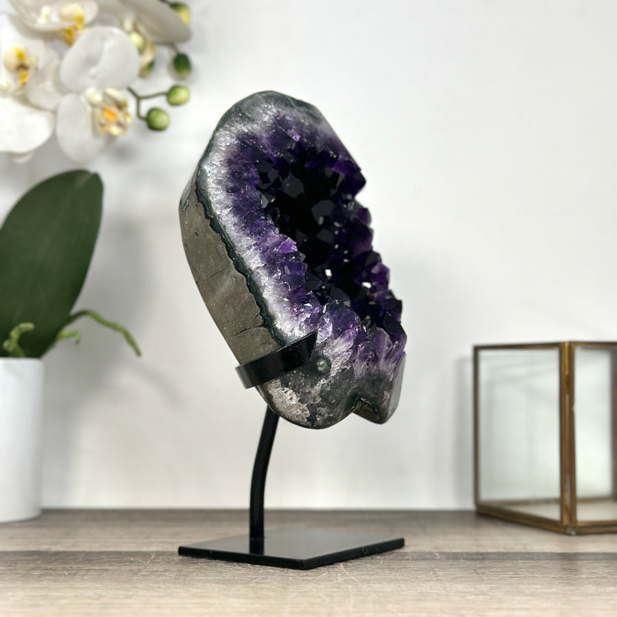 Top Quality Natural Amethyst Geode on Stand - MWS2929