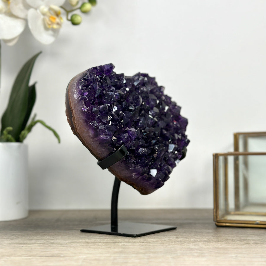 Stunning Deep Purple Amethyst Heart Carving - HST0288