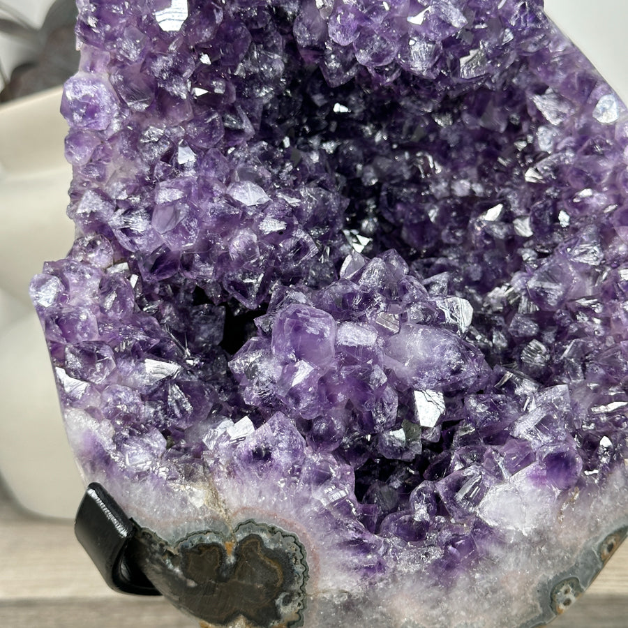Huge Natural Uruguayan Amethyst Specimen on Stand for Home Decor - MWS3223