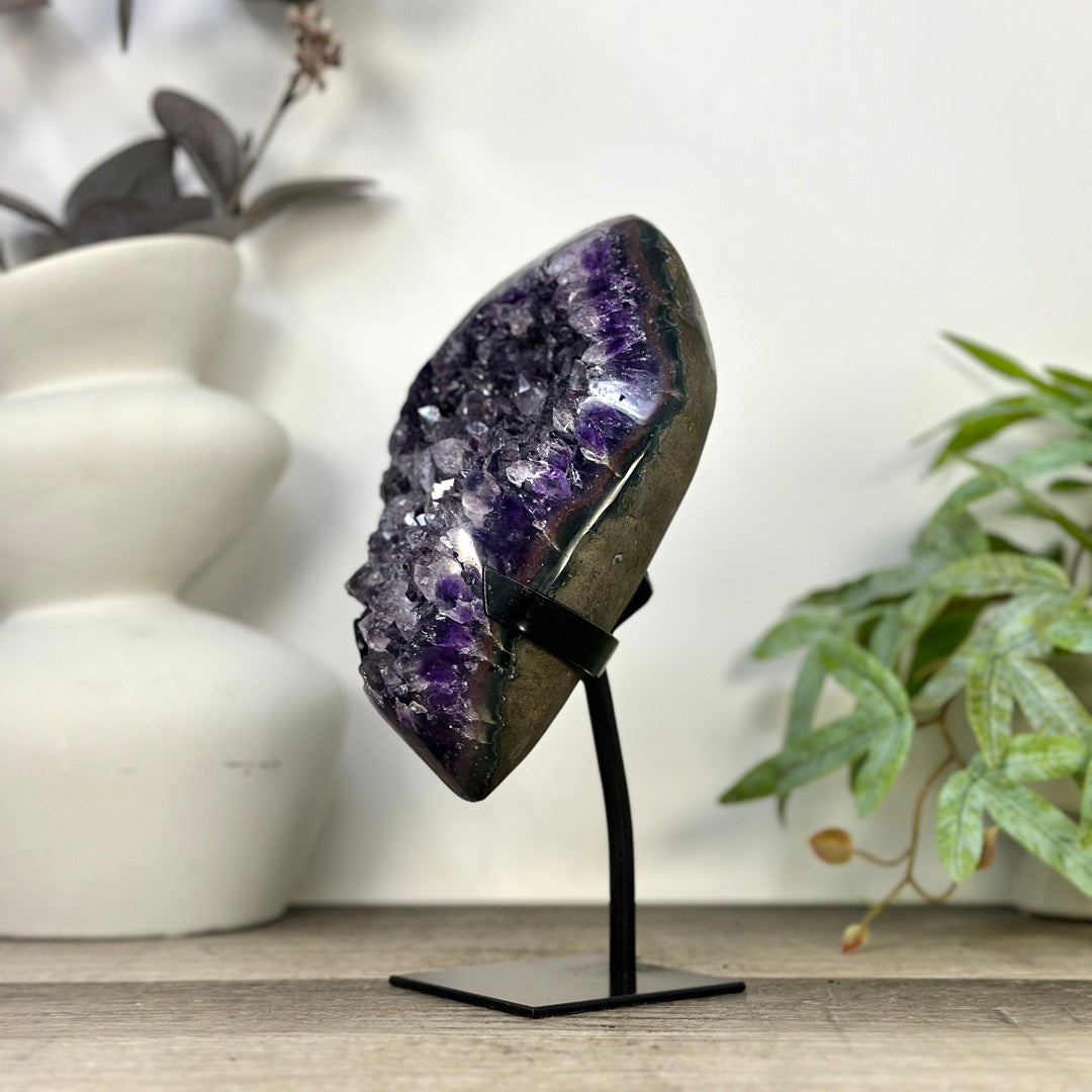 Large Natural Amethyst Specimen on Stand - MWS3275