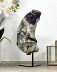 Outstanding Amethyst & Agate Moon Carving - MWS2370