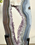 Beautiful Blue Banded Agate & Amethyst Stone Portal - MWS2114