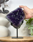 Top Grade Natural Amethyst Stone Statement Piece with Green Jasper Shell - MWS3062