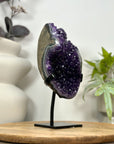 Premium Quality Amethyst Crystal Cluster – Natural Specimen on Stand - MWS3057