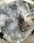 Natural Quartz Geode with Calcite Formation - MWS3286