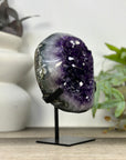 Amethyst Geode on Metal Stand with Unique Shinny Crystals - MWS3312
