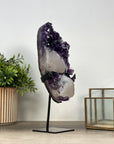 One of a Kind Natural Amethyst Cluster with Calcite Crystal - MWS2170