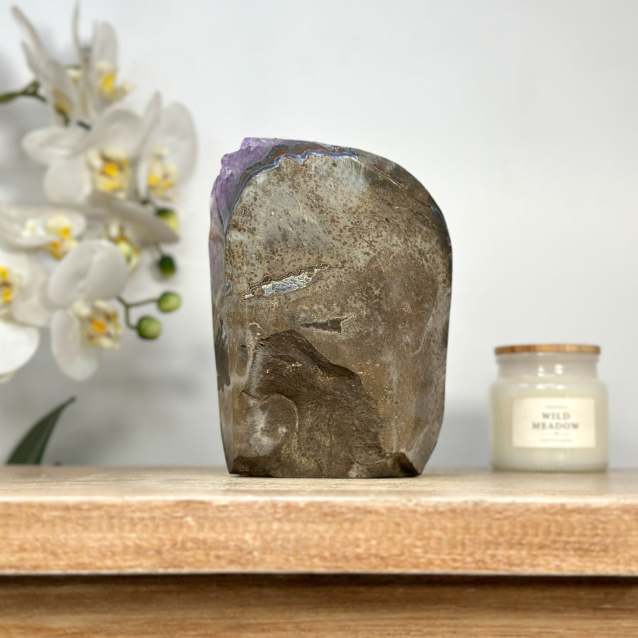 Stunning Natural Amethyst Cut Base with Large Crystals - CBP1124