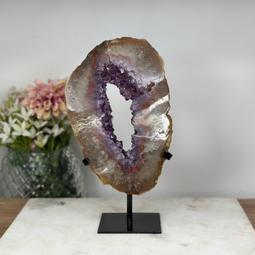 Amethyst & Quartz Stone Portal, Unique Double Crystalization - MWS0731