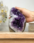 Amethyst Crystal Geode with Deep Purple Points for Home Decor - CBP1137