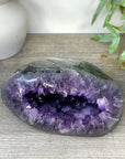Large Amethyst Stone Geode with Polished agate Shell - STGE0085
