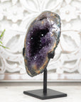 Outstanding Amethyst Geode with Green Jasper Shell, Stand Included - MWS0070