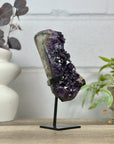 Natural Deep Purple Amethyst Cluster on Metal Stand - MWS3133