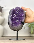 Natural Amethyst Crystal with Metallic Stand - MWS3360