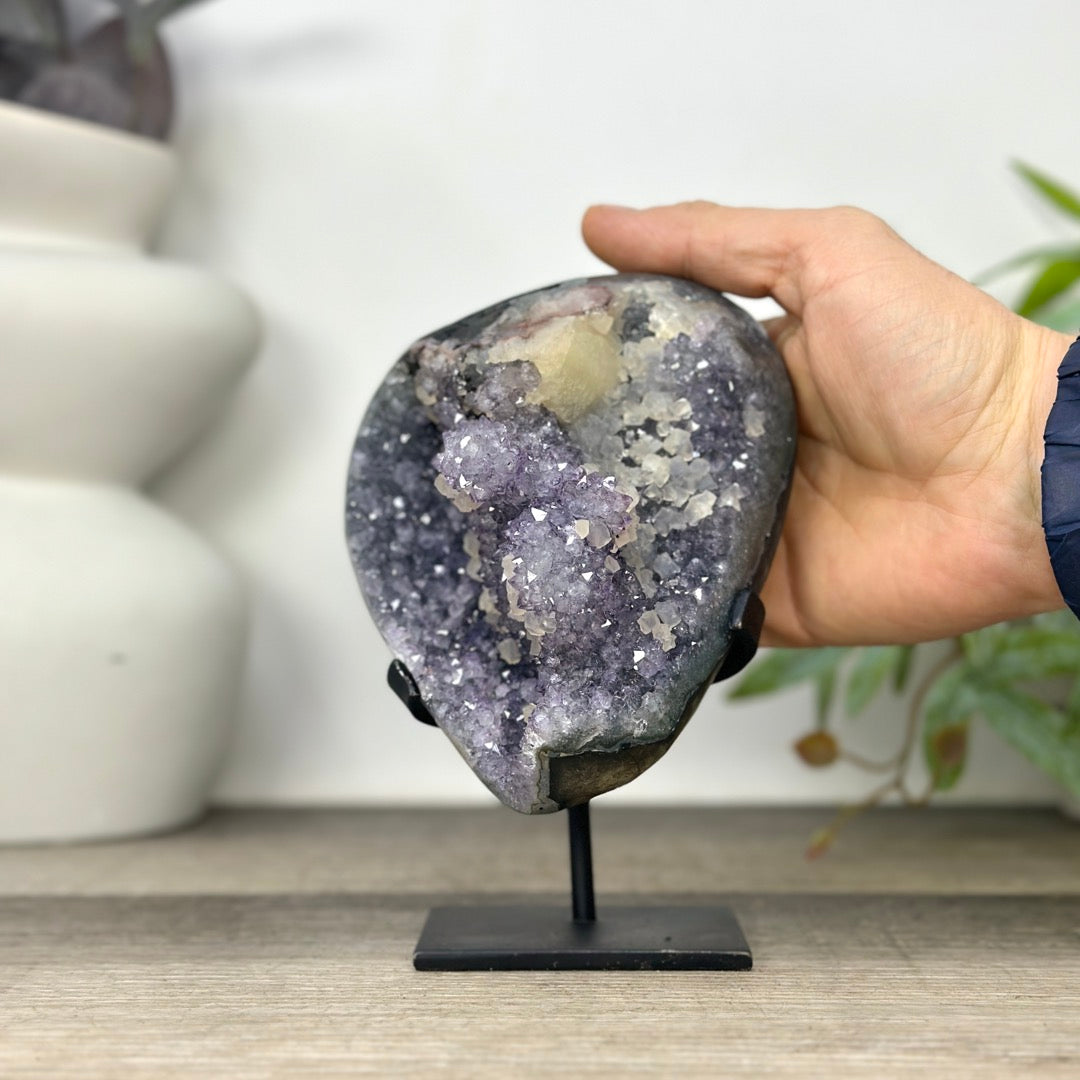 Uruguayan Amethyst Specimen with Calcite Formations - MWS3291
