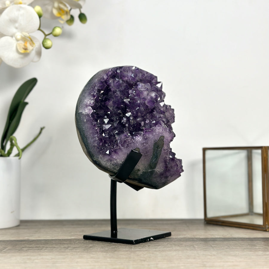 Amethyst Crystal Cluster with Deep Purple Hue – Natural Geode Display Piece - MWS2795