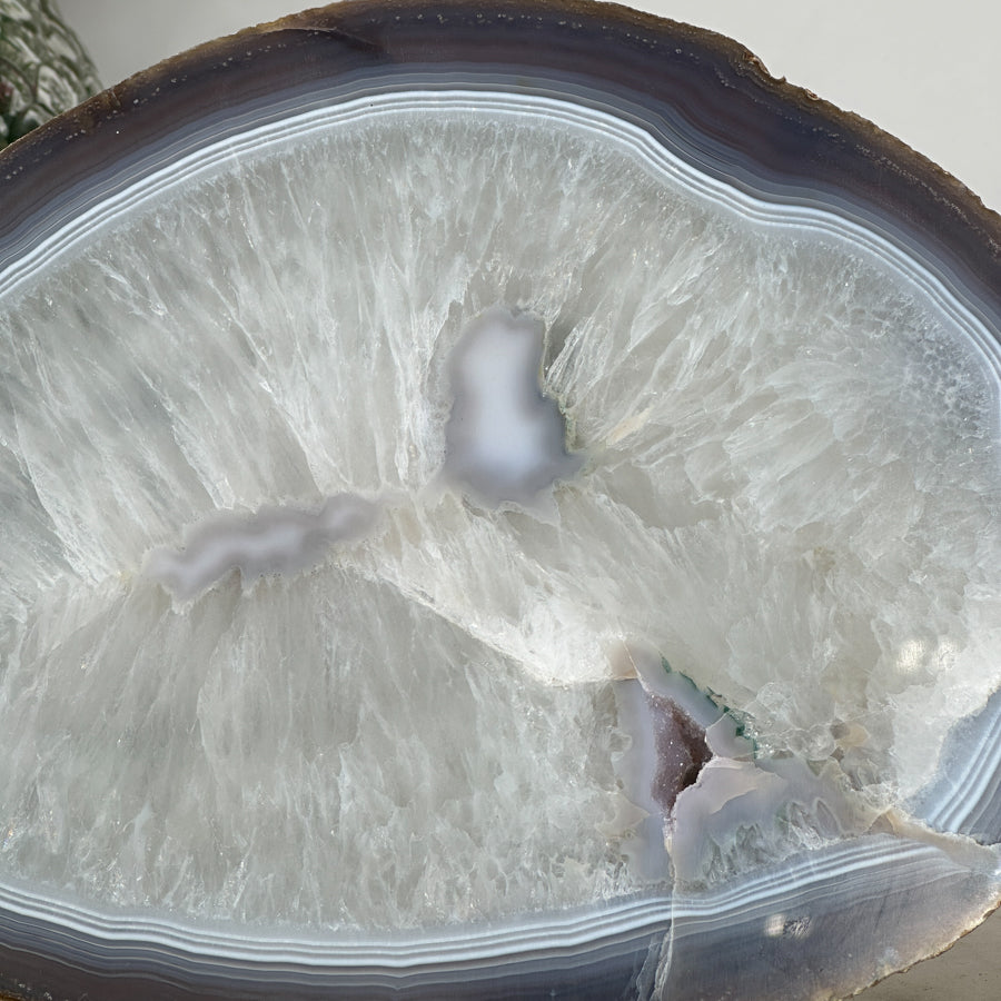 Large Quartz &amp; Agate Stone Tray for Home Decor - SLC0017