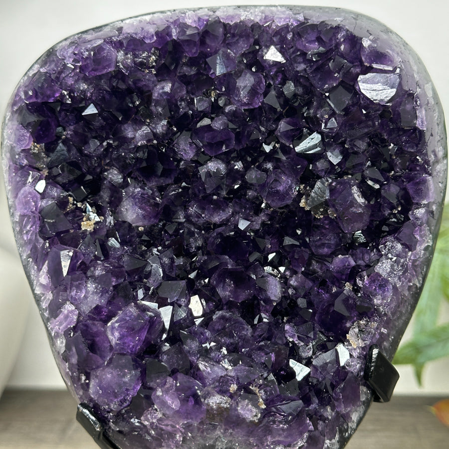 Deep Purple Natural Amethyst Geode with Stand - MWS3232