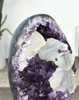 Amethyst Geode with Deep Purple Crystals and Calcite Formation - MWS2853