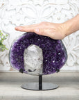 Unique Deep Purple Amethyst with Huge Calcite Formation - MWS0534
