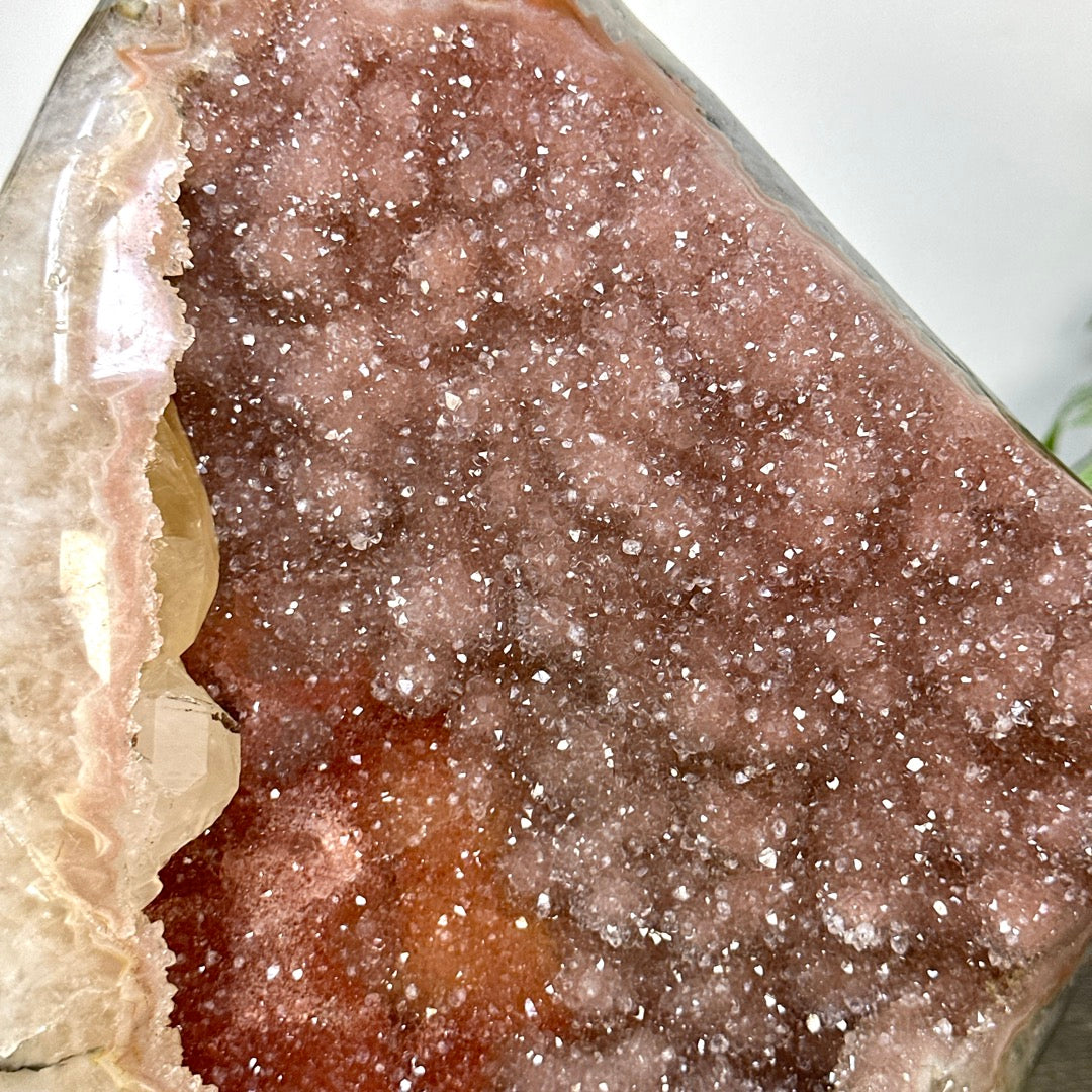 Huge Natural Pink Amethyst Statement Piece with Calcite Formation - CBP1431