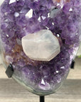 Uruguayan Amethyst Cluster with Calcite Formation and Jasper Shell - MWS3204