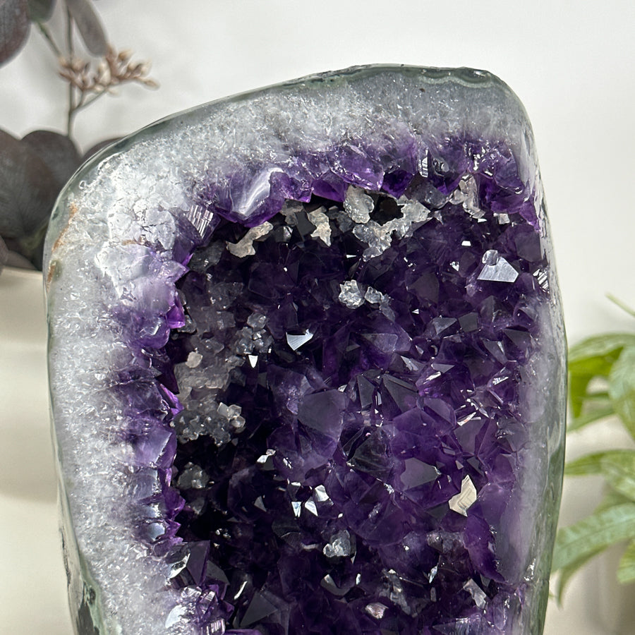 Uruguayan Amethyst Geode on Metal Stand - MWS3084