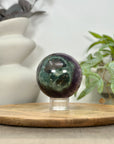 Amethyst & Green Jasper Sphere Geode from Uruguay - SPH0153