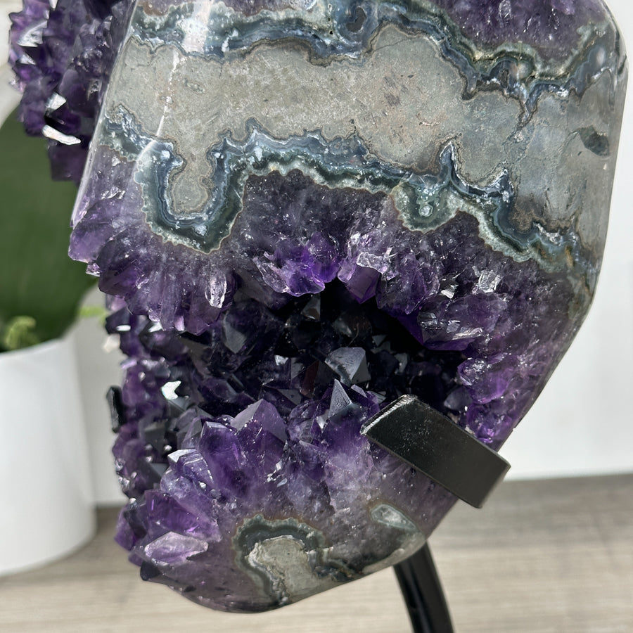 Top Quality Natural Amethyst Geode on Stand - MWS2931