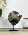 Amethyst Geode with Deep Purple Crystals – Natural Display Specimen on Stand - MWS2888
