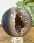 Agate & Quartz Druzy Sphere Geode - SPH0221
