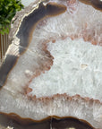 Natural Agate & Quartz Stone Slice for Home Decor - SLC0012