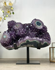 Beautiful Amethyst & Blue Agate Stalactite Formation - MWS2381