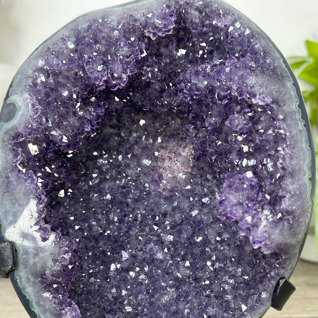 Natural Amethyst Geode on Stand from Uruguay - MWS3352