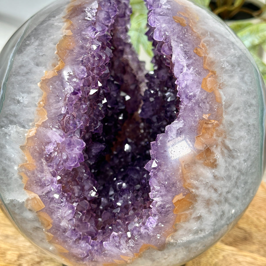Huge Natural Amethyst &amp; Agate Sphere Geode - SPH0169