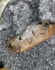 Large Quartz Cluster Formation with Unique Calcite Crystal Specimen - MWS3138