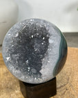 Quartz & Agate Sphere Geode with Crystal Interior - SPH0196
