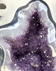 XXL Blue Agate & Amethyst Geode Free Form Statement Piece from Uruguay - CBP1440