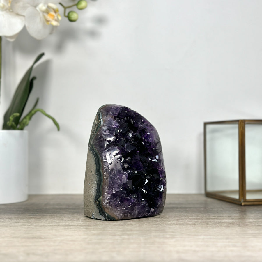 Self Standing Amethyst Cathedral - Deep Purple Crystals - CBP1214