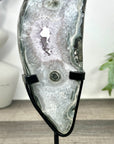 Natural Green Jasper & Quartz Geode Slice Portal - MWS3241