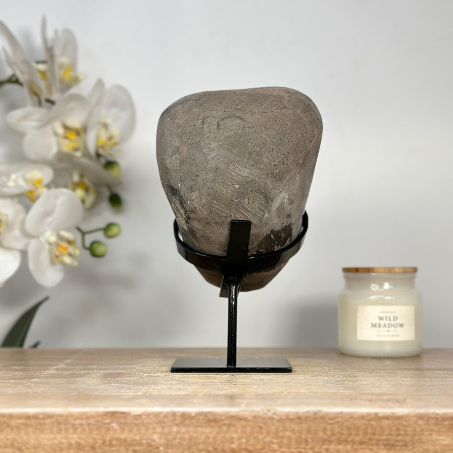 Natural Amehyst Cluster Geode with Calcite Inclusion - MWS2056