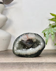 Natural Quartz Geode with Calcite Inclusion - STGE0116