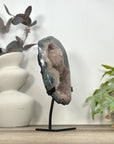 Natural Sugar Quartz Specimen on Metal Stand - MWS3197